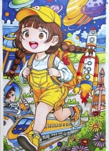《我的航天夢(mèng)，建設(shè)智慧城市》文雅婷 11歲 壽縣隱賢鎮(zhèn)第一小學(xué) 五（2）班